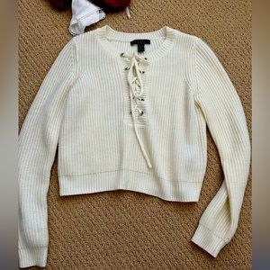 Long sleeve white sweater from Forever 21